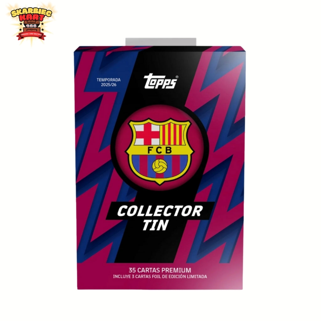 2025-26 Topps Soccer FC Barcelona kolekcjonerska puszka
