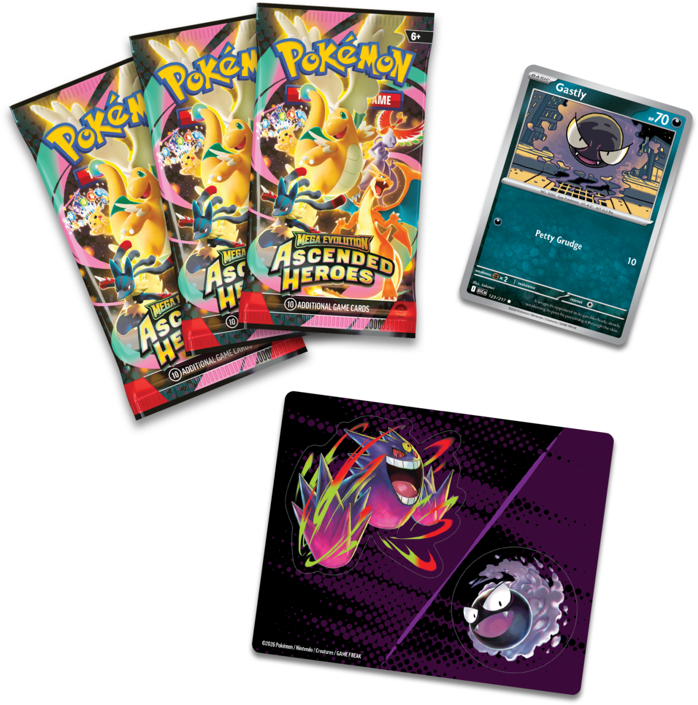 Pokémon TCG: Mega Evolution - Ascended Heroes - Tech Sticker Collection - Gastly/Mega Gengar